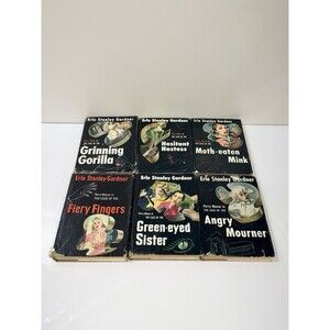 Grinning Gorilla Erle Stanley Gardner Lot Of 6 1952 Perry Mason DJ + 5 OTHERS